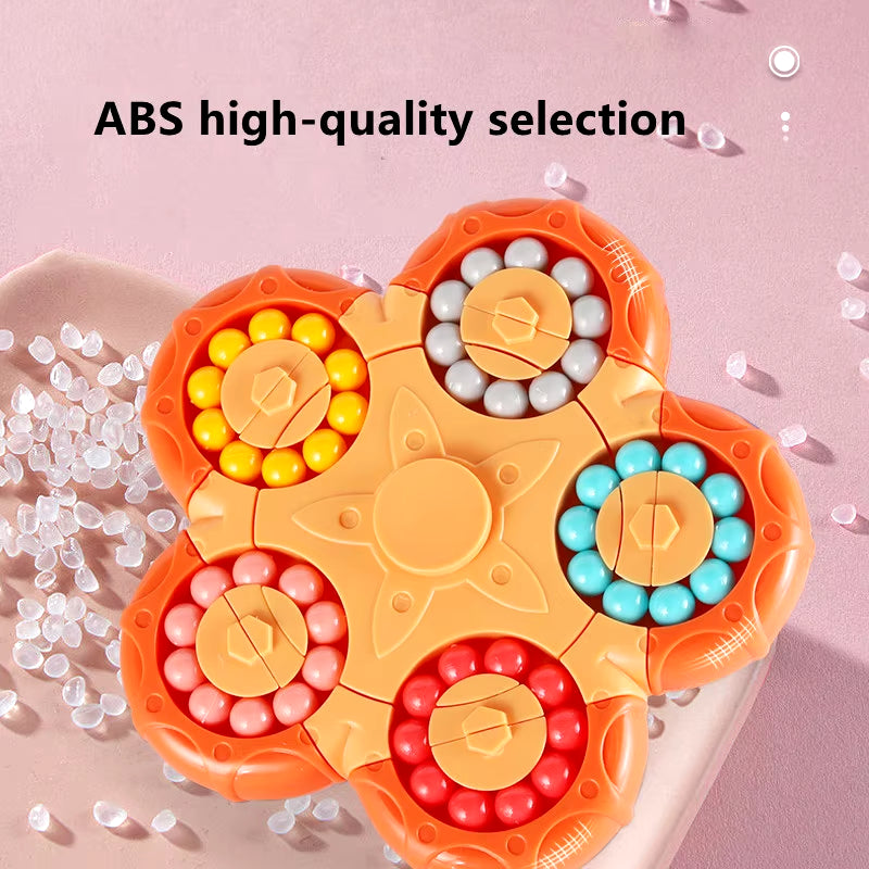 New Ten-Sided Rotation Finger Magic Beans Spin Bead Puzzles Game Gyro Antistress Learning Educational Magic Disk for Children