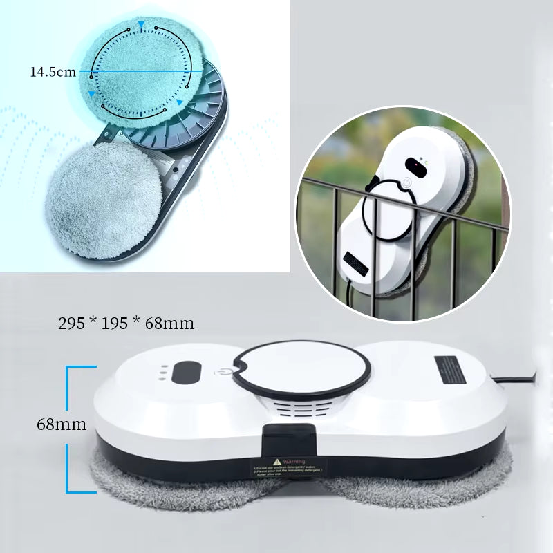 Water Spray Window Cleaning Robot Intelligent High-Rise Double-Sided Brushless Motor Glass Cleaner Spray Type