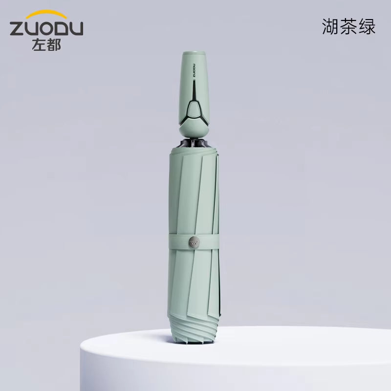 ZUODU Fully Automatic Reverse Umbrella Large Size Reinforced Thickened Folding Retractable Sturdy Windproof Outdoor Camping