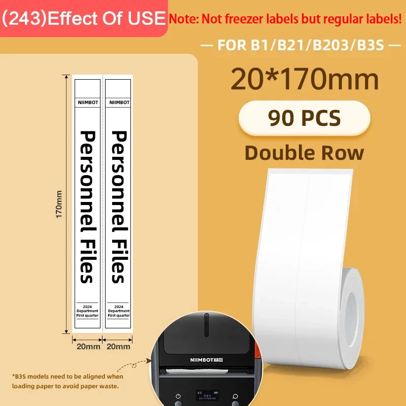 Thermal Printer Kitchen Frozen Label Paper Resistant to Low Temperatures down To-18°C Sticker Roll for B1 B21 B203 Label