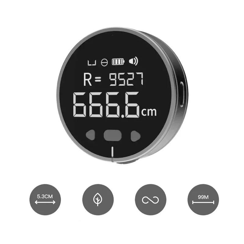 DUKA Atuman Little Q Electric Ruler Distance Meter HD LCD Screen Measure Tools Rechargeable 99M Tape Ruler