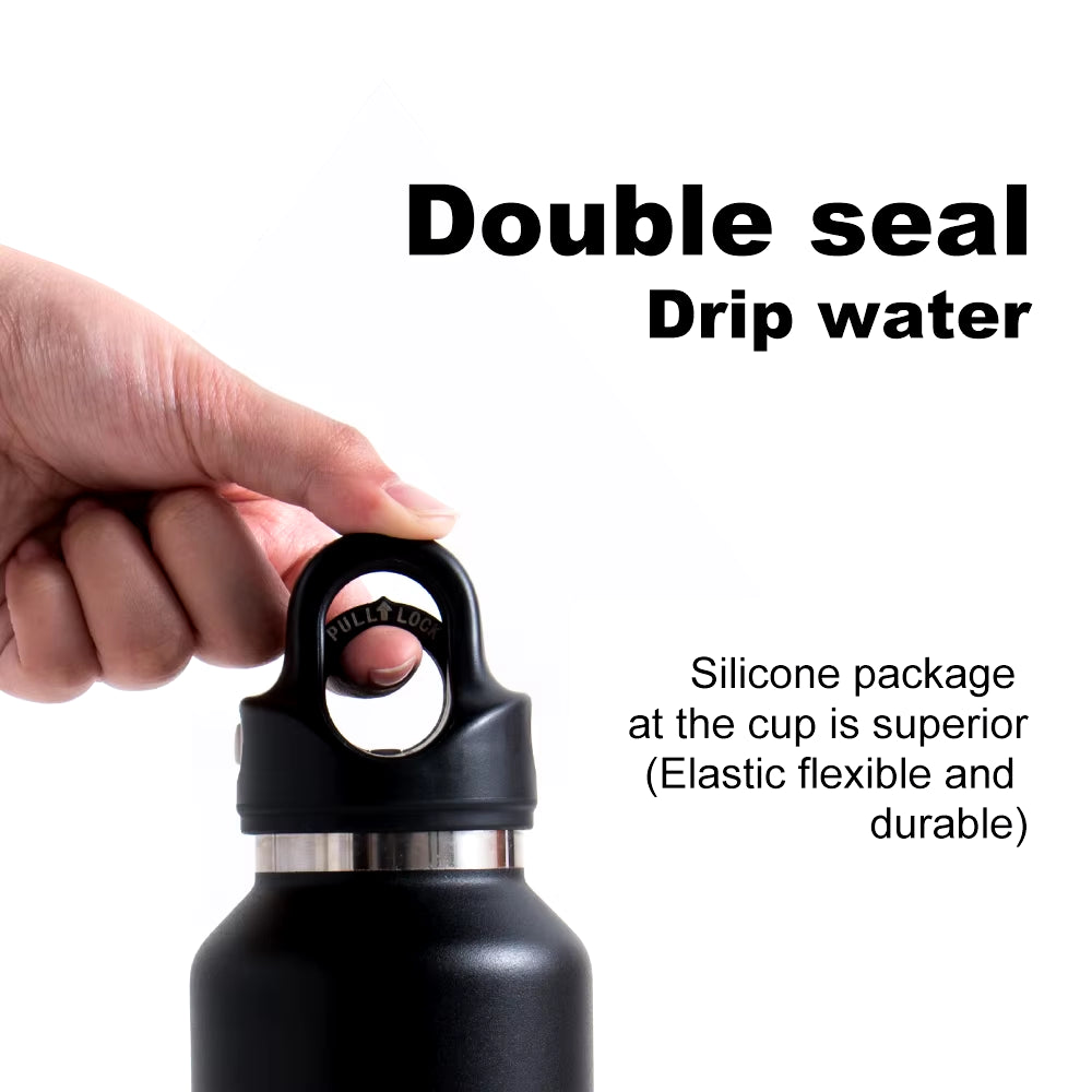 Large Capacity Stainless Steel Thermos Portable Vacuum Flask Insulated Tumbler with No Screw Lid Thermo Bottle 950Ml