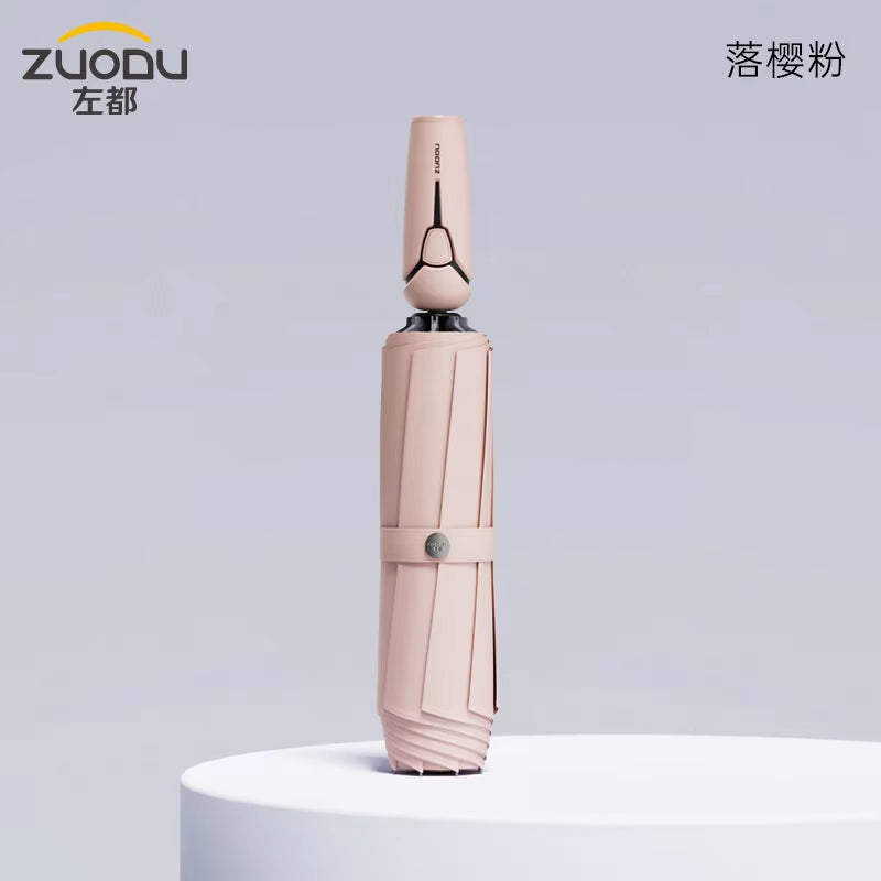 ZUODU Fully Automatic Reverse Umbrella Large Size Reinforced Thickened Folding Retractable Sturdy Windproof Outdoor Camping