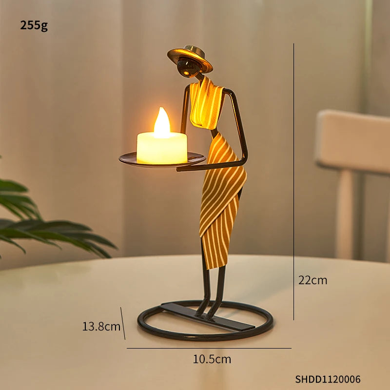 Cute Candle Holders Home Decoration Accessories Easter Metal Candlesticks for Decorative Chandeliers Wedding Centerpieces Crafts