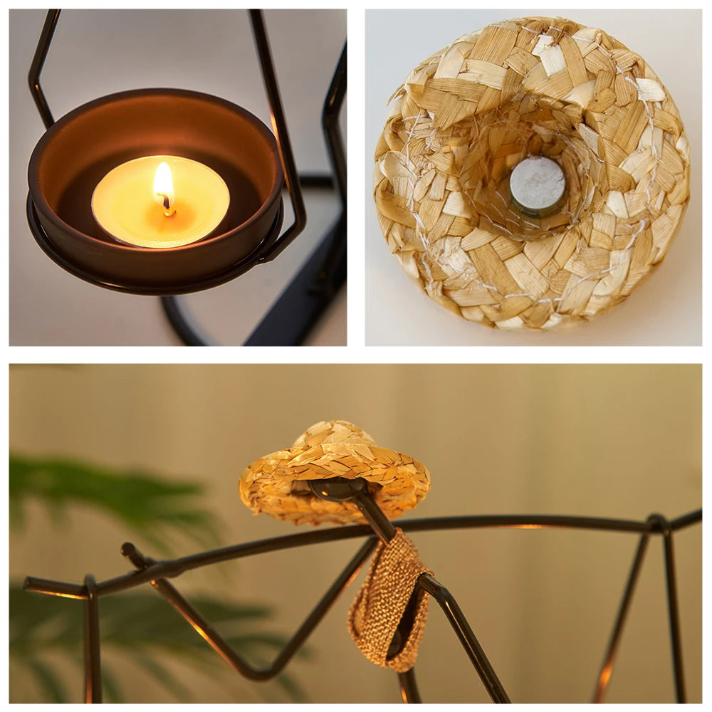 Cute Candle Holders Home Decoration Accessories Easter Metal Candlesticks for Decorative Chandeliers Wedding Centerpieces Crafts