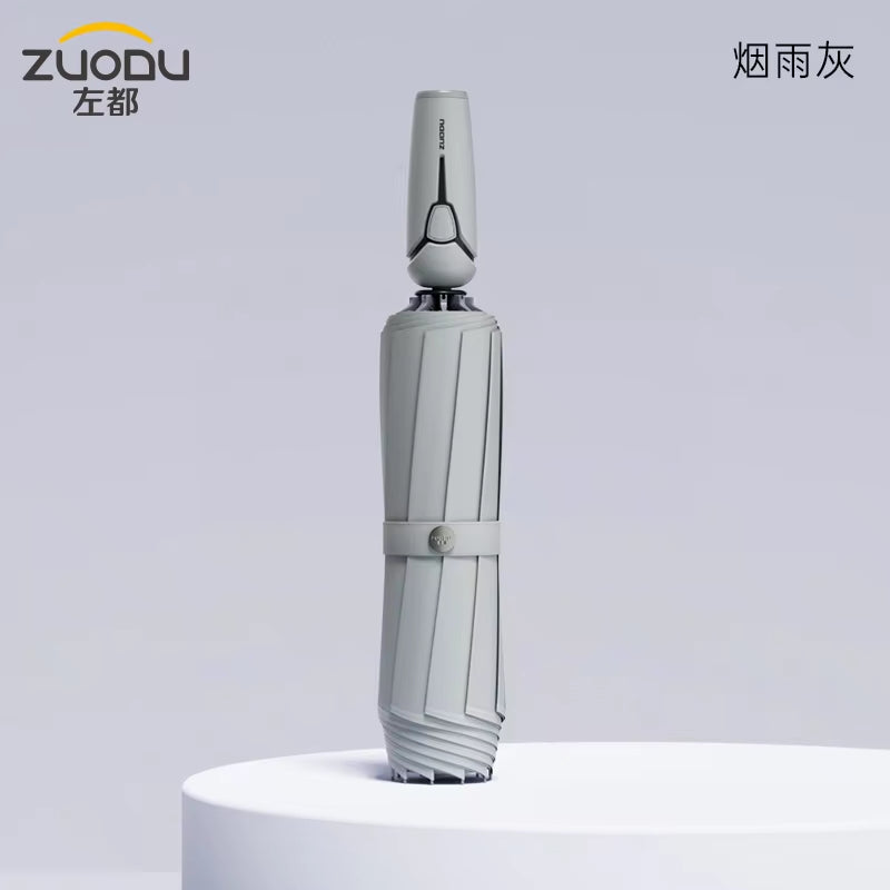 ZUODU Fully Automatic Reverse Umbrella Large Size Reinforced Thickened Folding Retractable Sturdy Windproof Outdoor Camping
