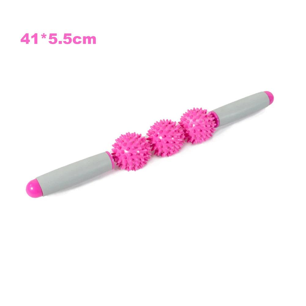 Fitness Pilates Foam Roller Blocks Suit Yoga Column Massage Relax Ball Yoga Stick for Back Waist Arm Leg Foot Massage Trainer