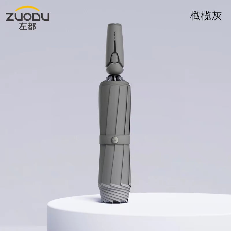 ZUODU Fully Automatic Reverse Umbrella Large Size Reinforced Thickened Folding Retractable Sturdy Windproof Outdoor Camping