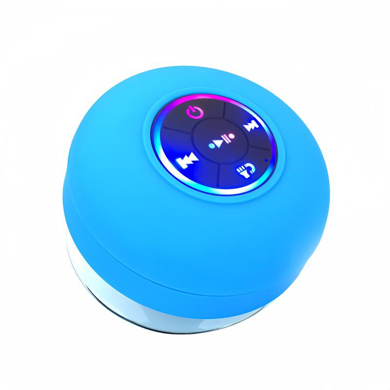 Bluetooth Waterproof Speaker with LED Color Light IPX 4 Waterproof Speakerphone Can Be Charged with Micro USB, Can Be Connected to Audio Smartphone Stereo Tablet
