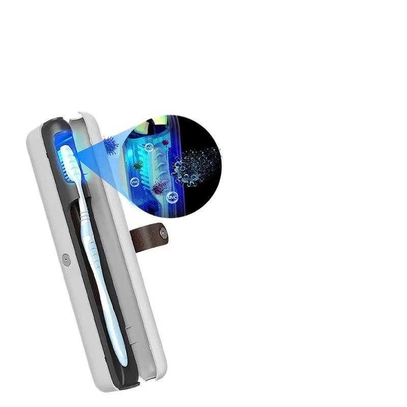 Portable Mini Personal Toothbrush Sanitizer UV Waterless Sterilizer Travel Size Chopstick Tableware Sterilization Box