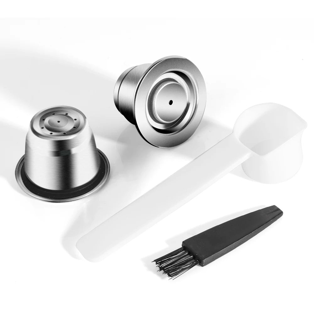 Icafilas for Nespresso Refillable Capsule Two Version Reutilizable Stainless Steel Reusable Coffee Filter Espresso Coffee Pod