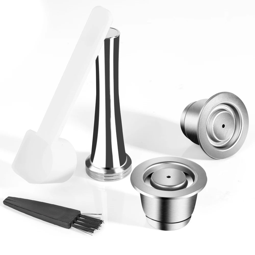 Icafilas for Nespresso Refillable Capsule Two Version Reutilizable Stainless Steel Reusable Coffee Filter Espresso Coffee Pod