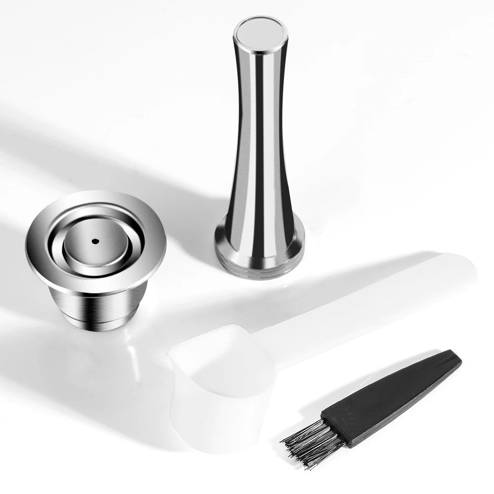 Icafilas for Nespresso Refillable Capsule Two Version Reutilizable Stainless Steel Reusable Coffee Filter Espresso Coffee Pod
