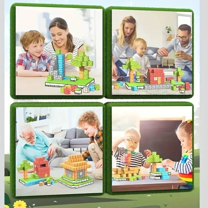 Creative Street View Magnetic Building Block Bricks My Famous Scene World Architectural Kit DIY Model Kids Tech Toy for Kid Gift