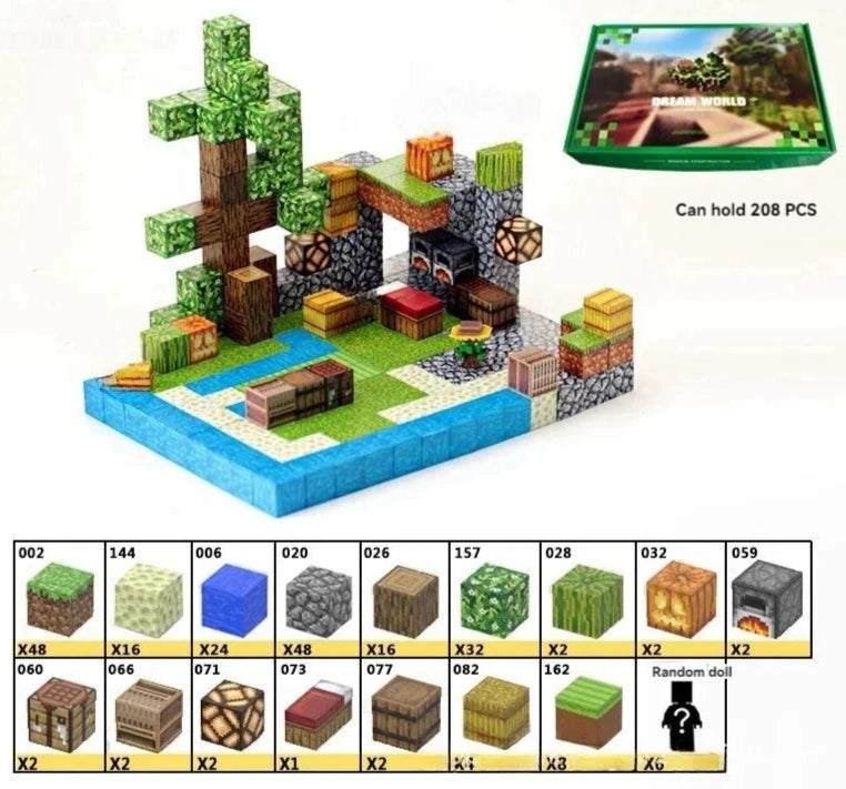 Creative Street View Magnetic Building Block Bricks My Famous Scene World Architectural Kit DIY Model Kids Tech Toy for Kid Gift
