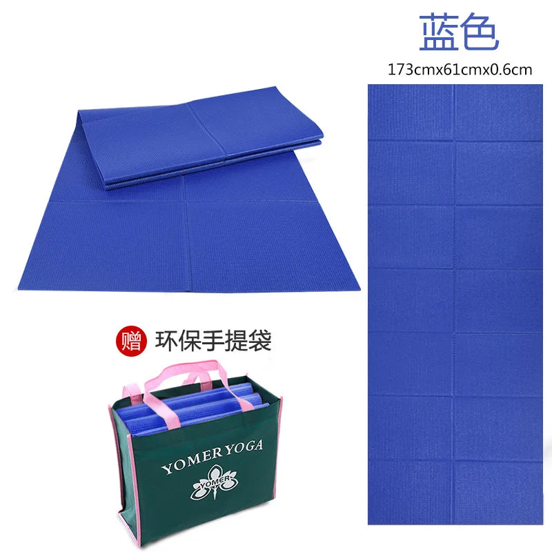 Folding and Thickening Yoga Mat for Sports PVC Portable Travel Student Nap Mat 3Mm 4Mm 5Mm 6Mm 8Mm Workout Mats Tapis Caoutchouc