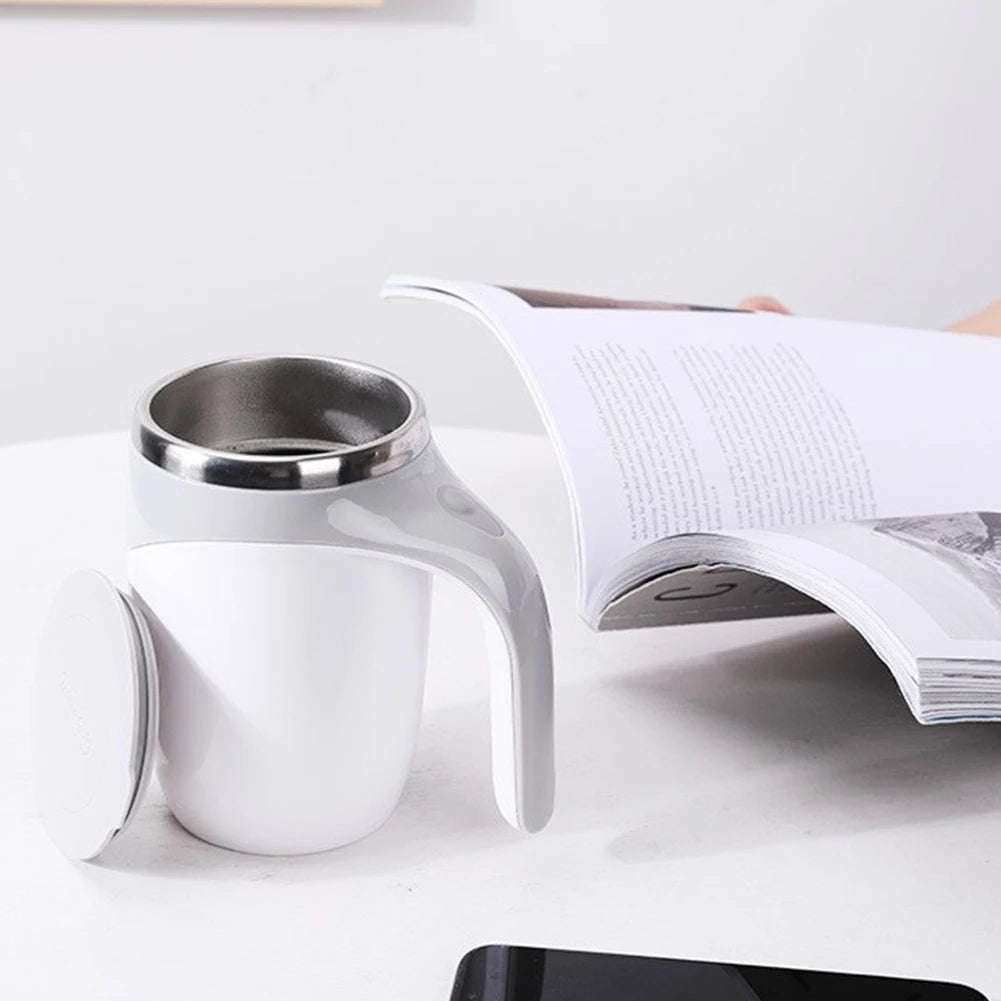 Portable Automatic Magnetic Stirring Coffee Mug Rechargeable 304 Stainless Steel Electric Mixing Cup Self Mixing Coffee Tumbler