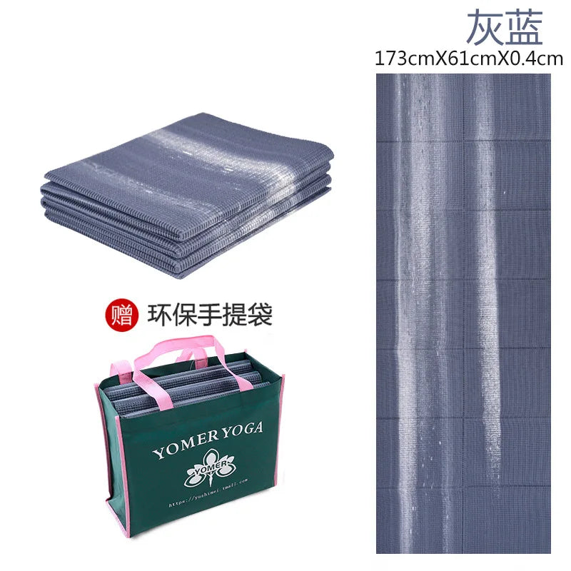 Folding and Thickening Yoga Mat for Sports PVC Portable Travel Student Nap Mat 3Mm 4Mm 5Mm 6Mm 8Mm Workout Mats Tapis Caoutchouc
