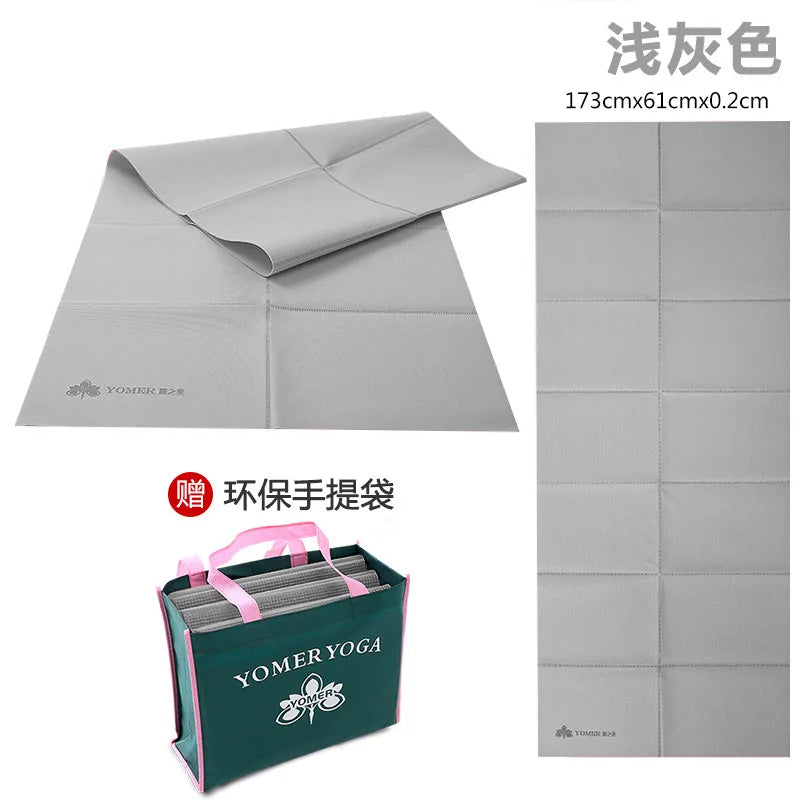 Folding and Thickening Yoga Mat for Sports PVC Portable Travel Student Nap Mat 3Mm 4Mm 5Mm 6Mm 8Mm Workout Mats Tapis Caoutchouc