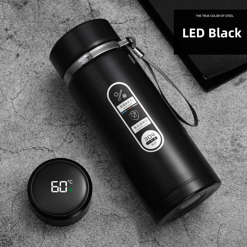800Ml-1Liter Stainless Steel Thermos Bottle with LED Temperature Display Sus304 Tea Water Bottle Vacuum Flask Portable Cups