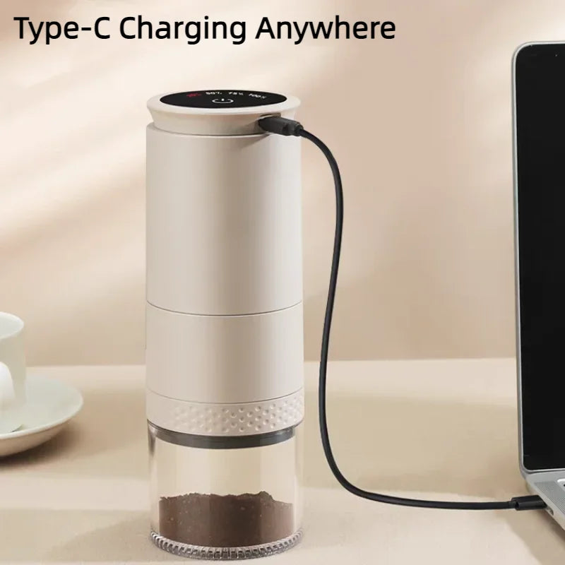 New Electric Coffee Grinder 1500Mah Conical Coffee Burr Grinder Externally Adjustable Bean Grinding Machine Kaffe Bohnen Grinder