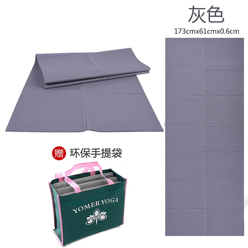 Folding and Thickening Yoga Mat for Sports PVC Portable Travel Student Nap Mat 3Mm 4Mm 5Mm 6Mm 8Mm Workout Mats Tapis Caoutchouc