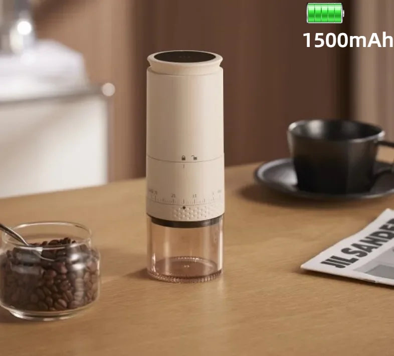 New Electric Coffee Grinder 1500Mah Conical Coffee Burr Grinder Externally Adjustable Bean Grinding Machine Kaffe Bohnen Grinder