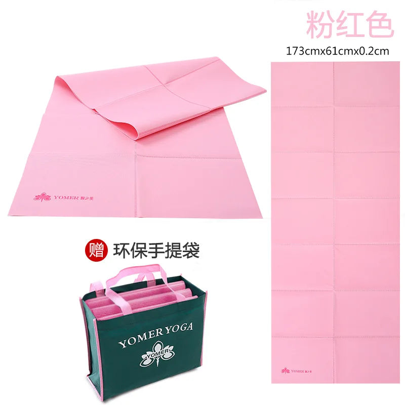 Folding and Thickening Yoga Mat for Sports PVC Portable Travel Student Nap Mat 3Mm 4Mm 5Mm 6Mm 8Mm Workout Mats Tapis Caoutchouc