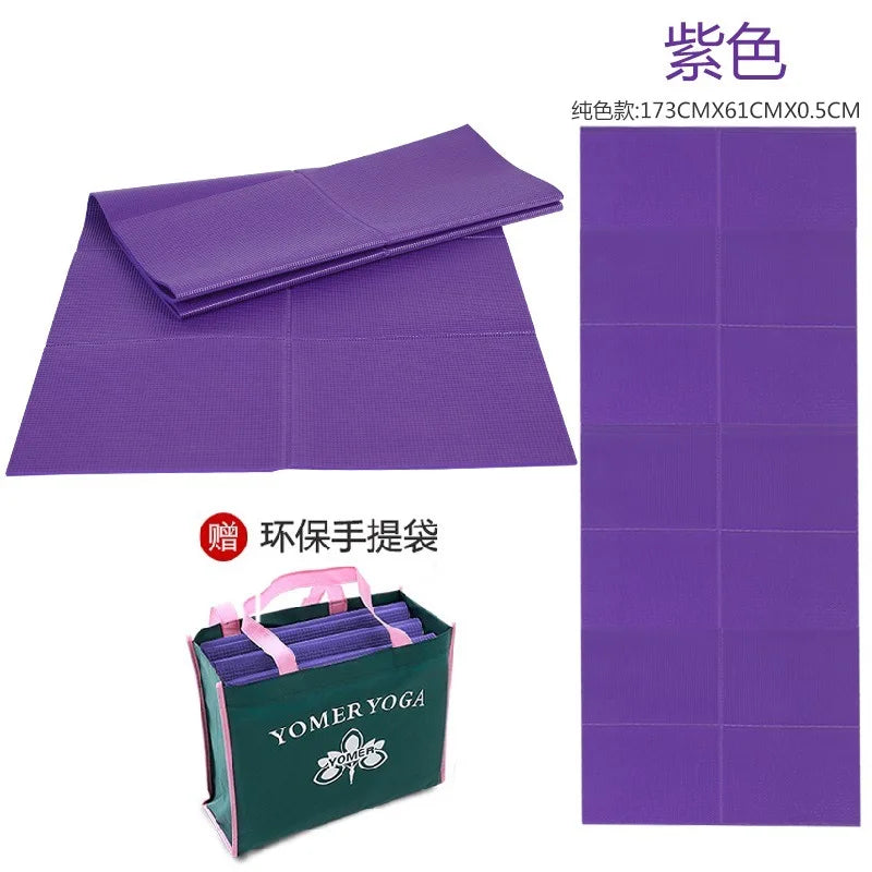 Folding and Thickening Yoga Mat for Sports PVC Portable Travel Student Nap Mat 3Mm 4Mm 5Mm 6Mm 8Mm Workout Mats Tapis Caoutchouc