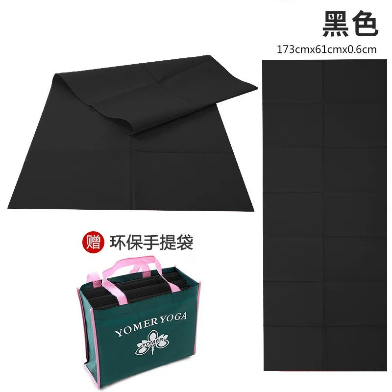 Folding and Thickening Yoga Mat for Sports PVC Portable Travel Student Nap Mat 3Mm 4Mm 5Mm 6Mm 8Mm Workout Mats Tapis Caoutchouc