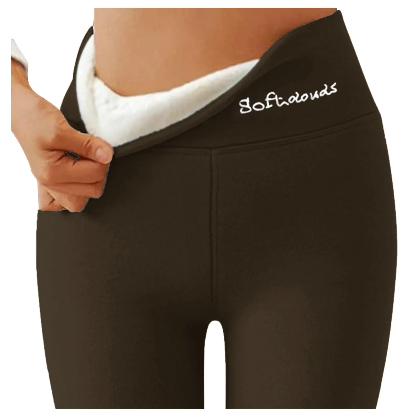 Plus Size Women'S Fleece Lined Ribbed Leggings Thermal Warm Winter Tights High Waist Thick Velvet Pants for Cold Weather
