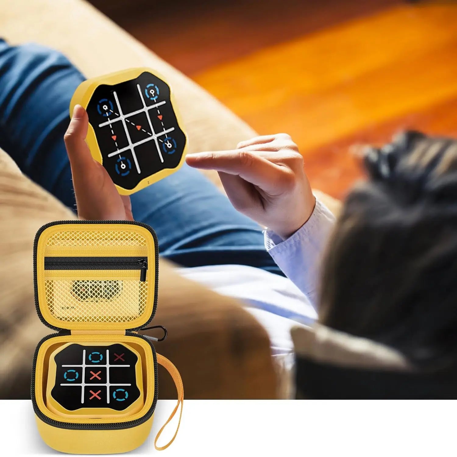 Case Compatible with Giiker Tic Tac Toe Bolt Game 3-In-1 Handheld Puzzle Game Console, Fidget Toys Board Games Storage Organizer