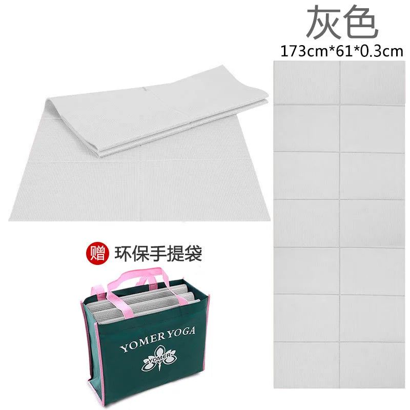 Folding and Thickening Yoga Mat for Sports PVC Portable Travel Student Nap Mat 3Mm 4Mm 5Mm 6Mm 8Mm Workout Mats Tapis Caoutchouc