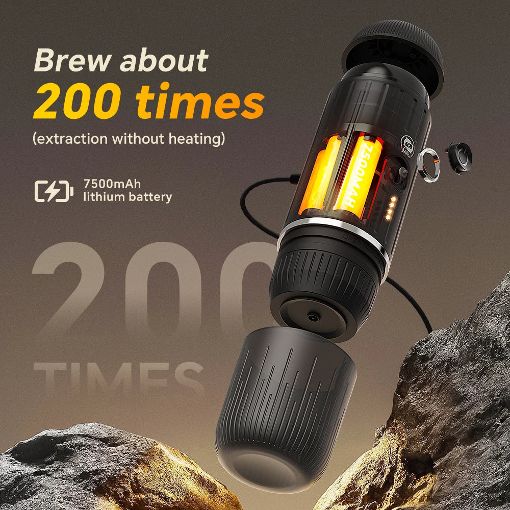 2 in 1 Portable Espresso Machine Coffee Maker Compatible with Nespresso Capsule Ground Coffee for Car Traval Camping Coffeeware