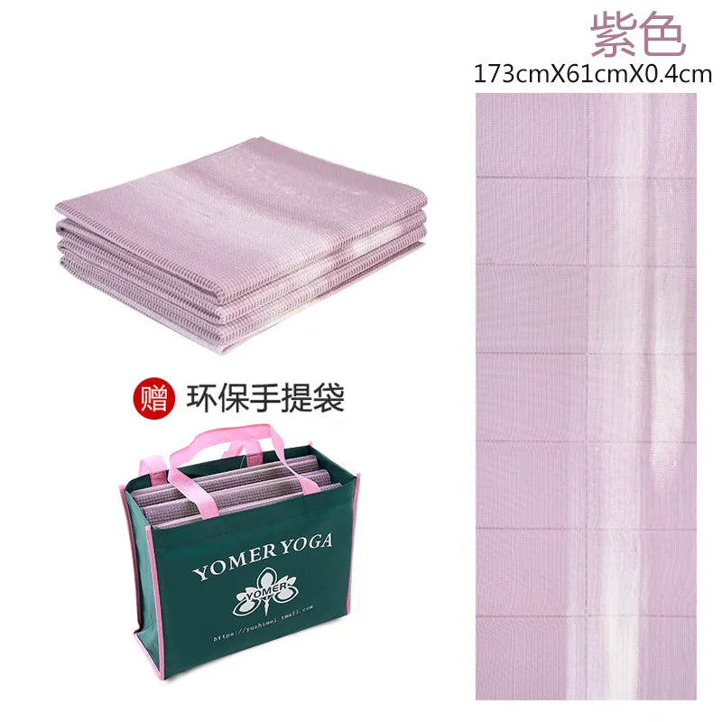 Folding and Thickening Yoga Mat for Sports PVC Portable Travel Student Nap Mat 3Mm 4Mm 5Mm 6Mm 8Mm Workout Mats Tapis Caoutchouc