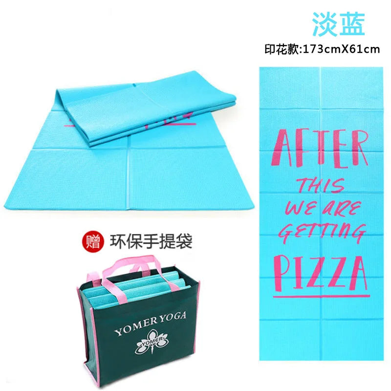 Folding and Thickening Yoga Mat for Sports PVC Portable Travel Student Nap Mat 3Mm 4Mm 5Mm 6Mm 8Mm Workout Mats Tapis Caoutchouc