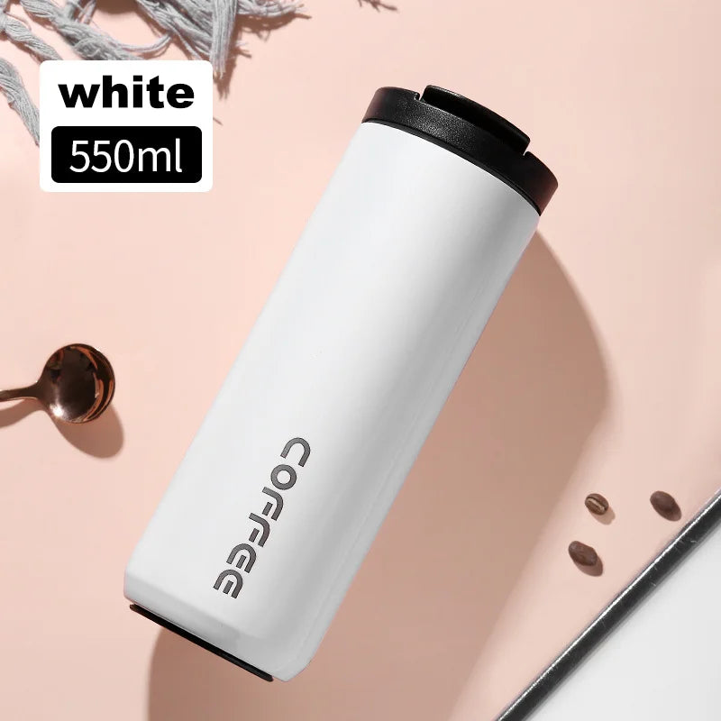 400ML Stainless Steel Coffee Thermos Bottle Thermal Mug Leakproof Car Vacuum Flasks Coffee Cup Travel Portable Insulated Bottles