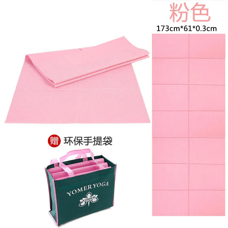 Folding and Thickening Yoga Mat for Sports PVC Portable Travel Student Nap Mat 3Mm 4Mm 5Mm 6Mm 8Mm Workout Mats Tapis Caoutchouc