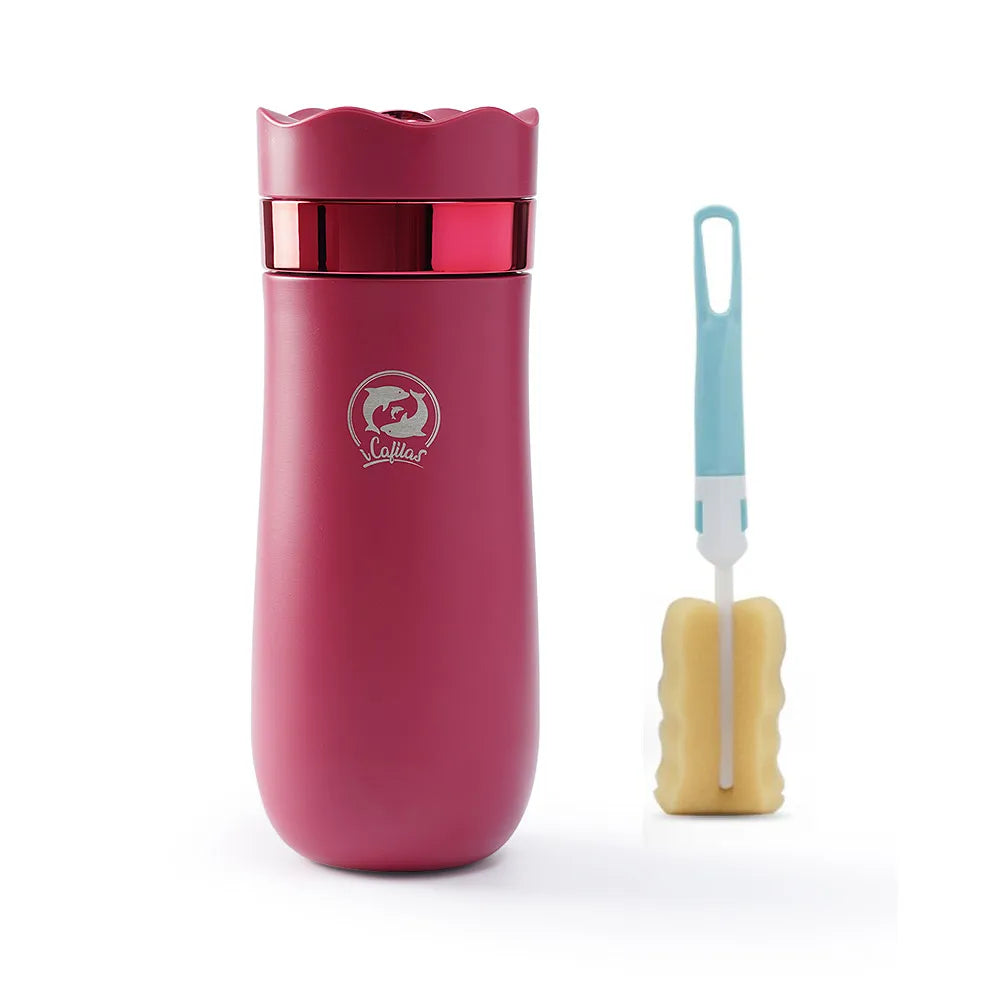 2IN 1 Portable French Press Pot 320Ml Travel Coffee Maker Stainless Steel Double-Walled Coffee Tea Bottle & Thermo Jug Kettle