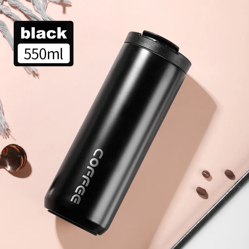 400ML Stainless Steel Coffee Thermos Bottle Thermal Mug Leakproof Car Vacuum Flasks Coffee Cup Travel Portable Insulated Bottles