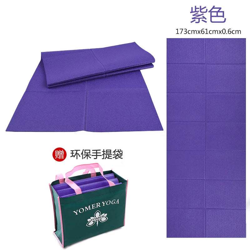Folding and Thickening Yoga Mat for Sports PVC Portable Travel Student Nap Mat 3Mm 4Mm 5Mm 6Mm 8Mm Workout Mats Tapis Caoutchouc