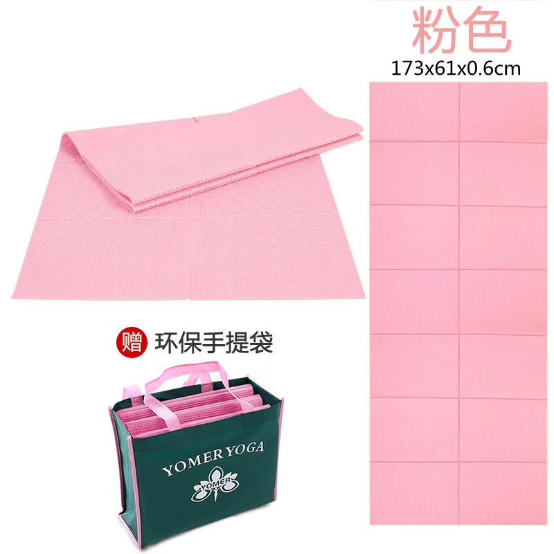 Folding and Thickening Yoga Mat for Sports PVC Portable Travel Student Nap Mat 3Mm 4Mm 5Mm 6Mm 8Mm Workout Mats Tapis Caoutchouc
