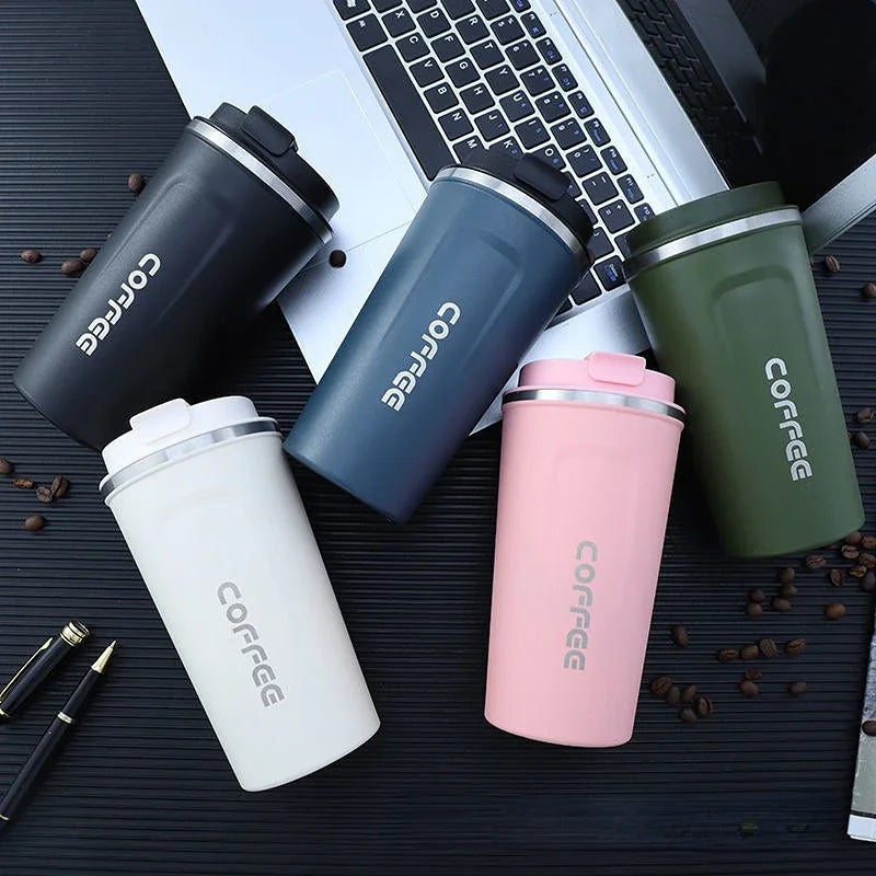 380/510Ml Stainless Steel Coffee Cup Travel Thermal Mug Leak-Proof Thermos Bottle Tea Coffee Mug Office Business Style Thermos