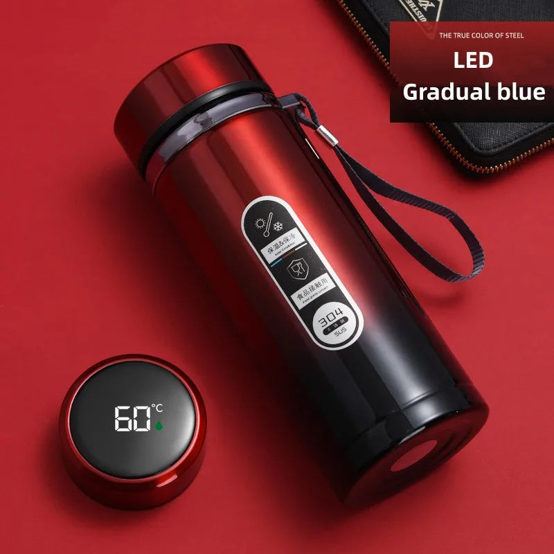 800Ml-1Liter Stainless Steel Thermos Bottle with LED Temperature Display Sus304 Tea Water Bottle Vacuum Flask Portable Cups