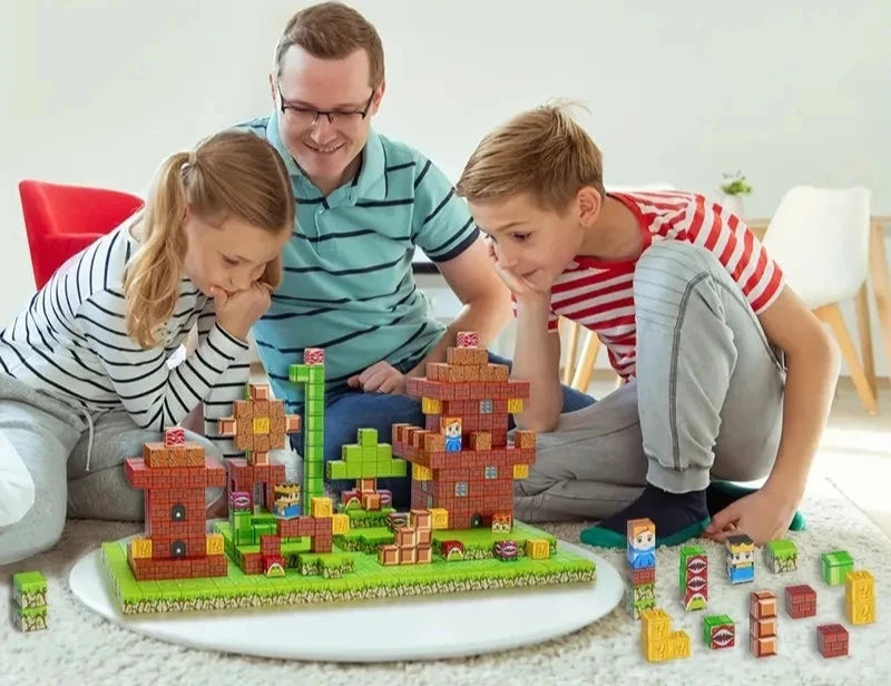 Creative Street View Magnetic Building Block Bricks My Famous Scene World Architectural Kit DIY Model Kids Tech Toy for Kid Gift