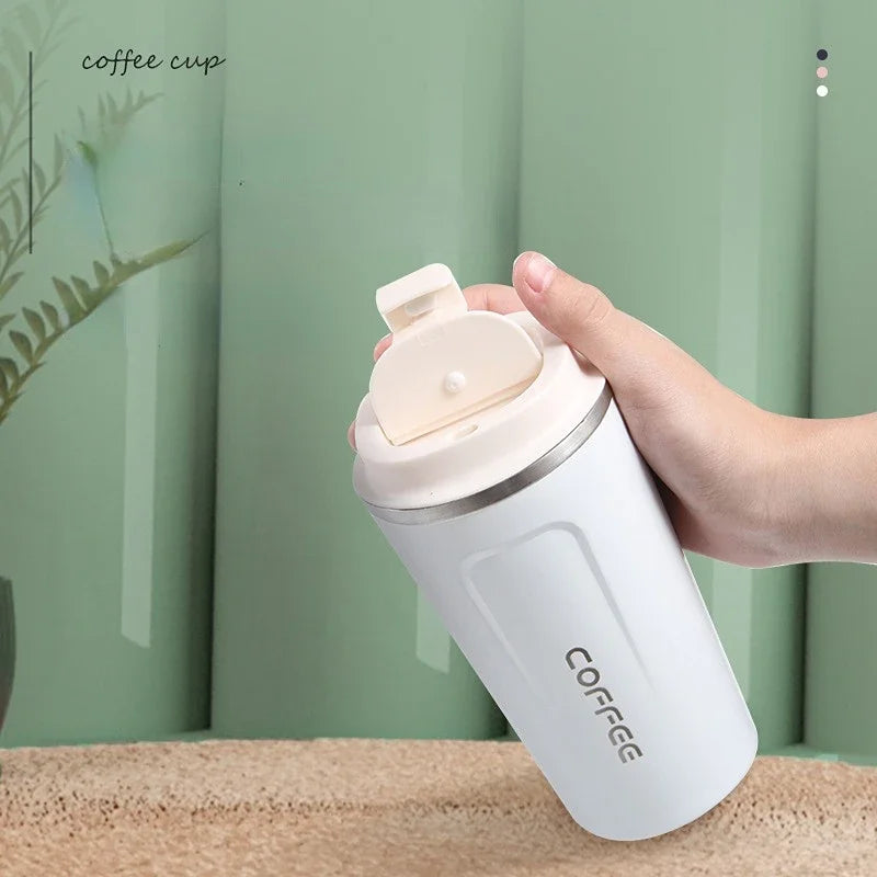 380/510Ml Stainless Steel Coffee Cup Travel Thermal Mug Leak-Proof Thermos Bottle Tea Coffee Mug Office Business Style Thermos