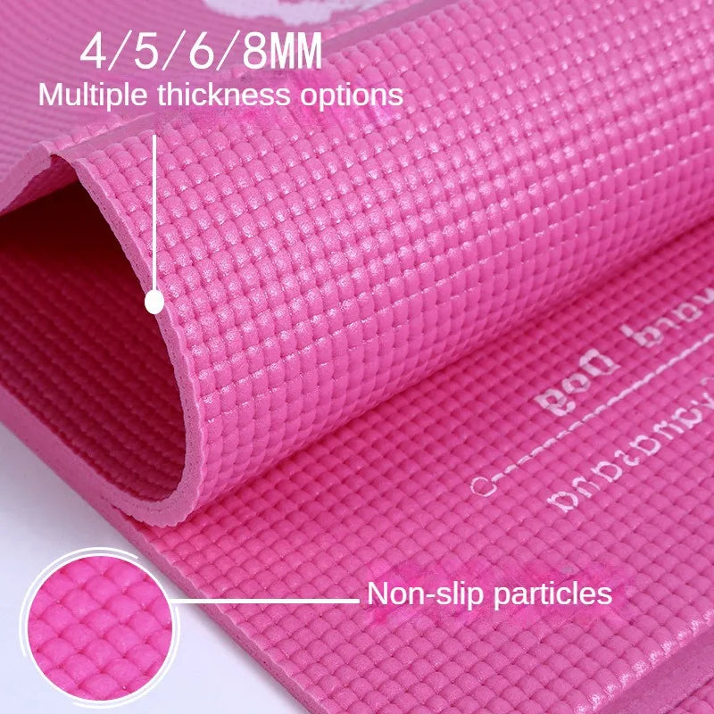 Folding and Thickening Yoga Mat for Sports PVC Portable Travel Student Nap Mat 3Mm 4Mm 5Mm 6Mm 8Mm Workout Mats Tapis Caoutchouc