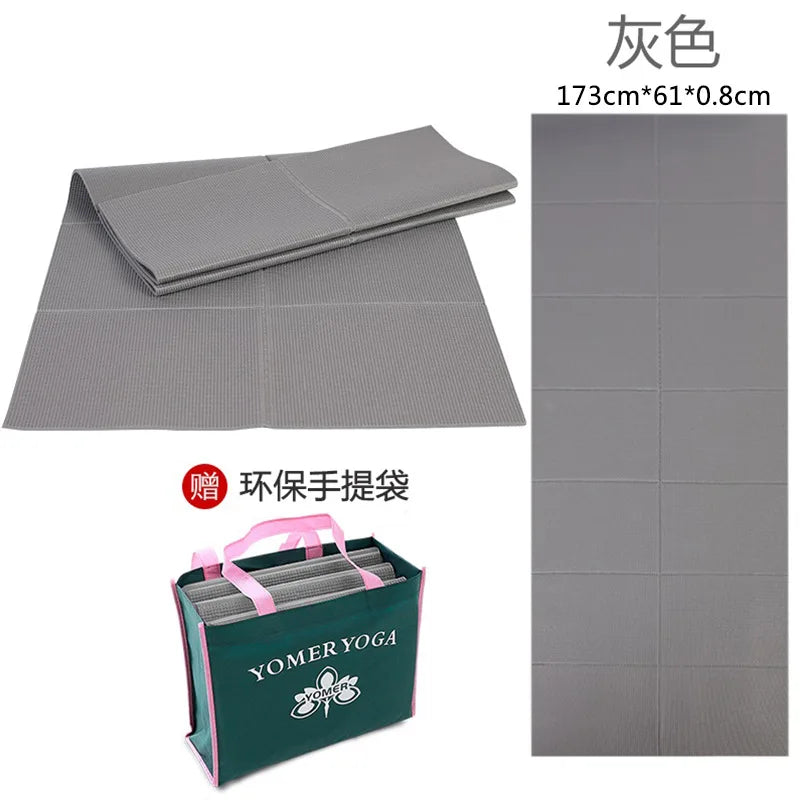 Folding and Thickening Yoga Mat for Sports PVC Portable Travel Student Nap Mat 3Mm 4Mm 5Mm 6Mm 8Mm Workout Mats Tapis Caoutchouc