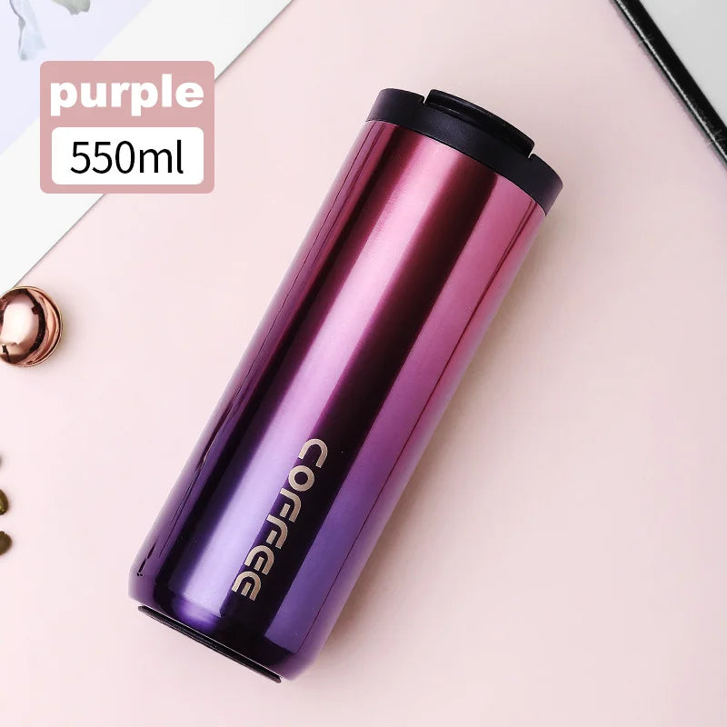 400ML Stainless Steel Coffee Thermos Bottle Thermal Mug Leakproof Car Vacuum Flasks Coffee Cup Travel Portable Insulated Bottles