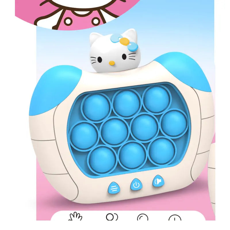 Sanrio Hello Kitty Kuromi Pop Quick Push Bubbles Game Machine Kids Cartoon Fun Whac-A-Mole Squeezing Toys Gifts for Childrens